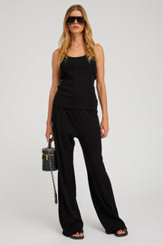 SPRWMN Supima Cotton Easy Pants Black