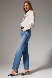 SPRWMN Mara Button Down - Tan Stripe