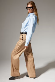 SPRWMN Khaki Straight Leg Trousers