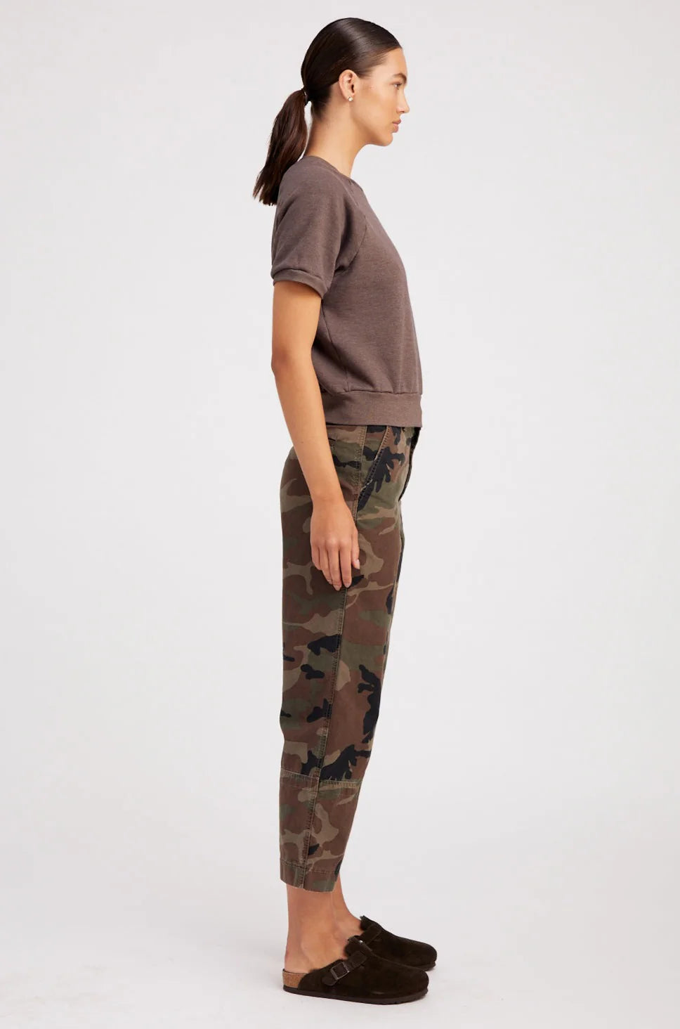 SPRWMN DARK CAMOUFLAGE SLASH POCKET TROUSERS