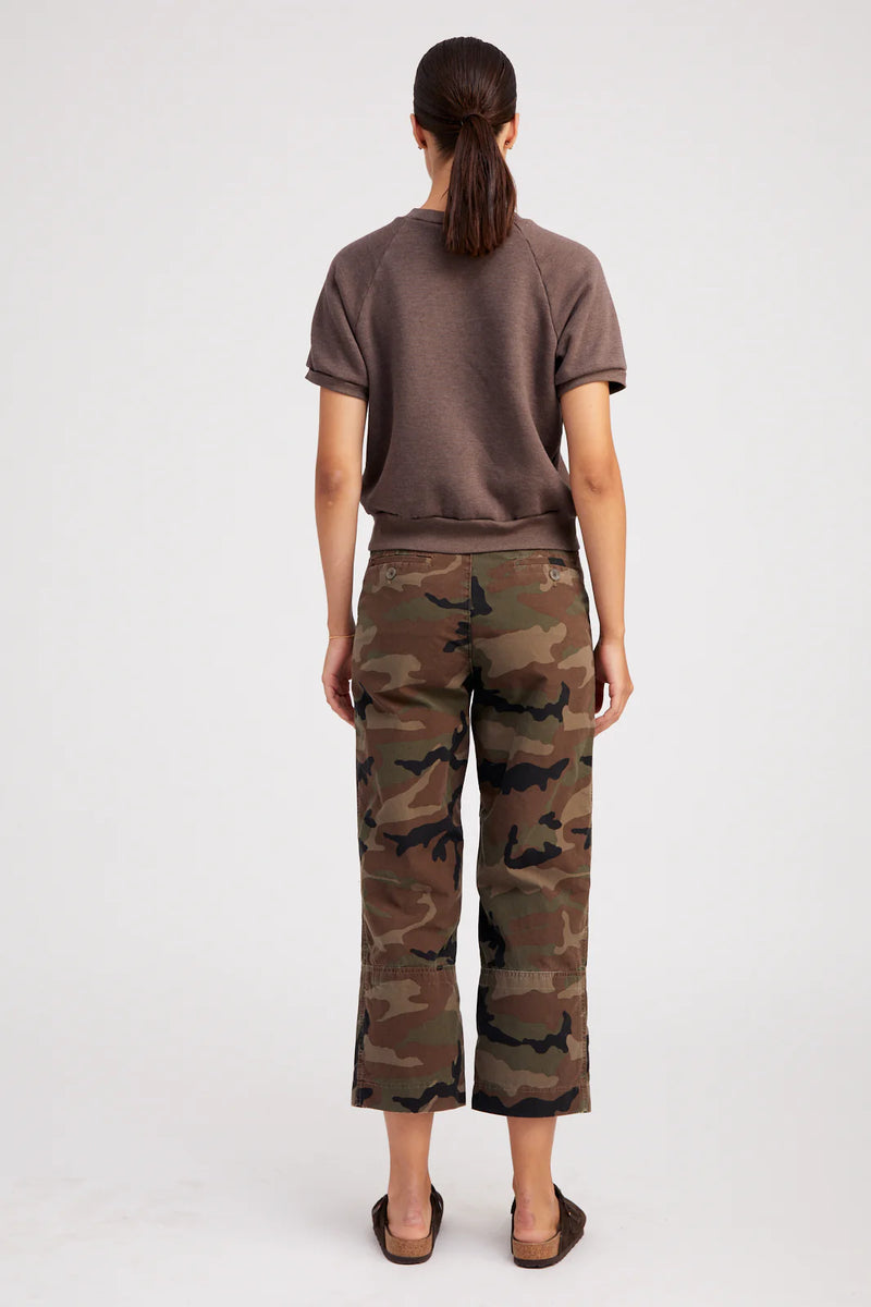 SPRWMN DARK CAMOUFLAGE SLASH POCKET TROUSERS