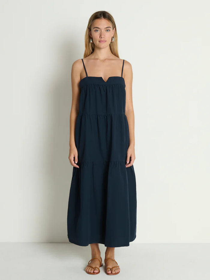 Nation LA Meadow Midi Dress Navy Night Sky