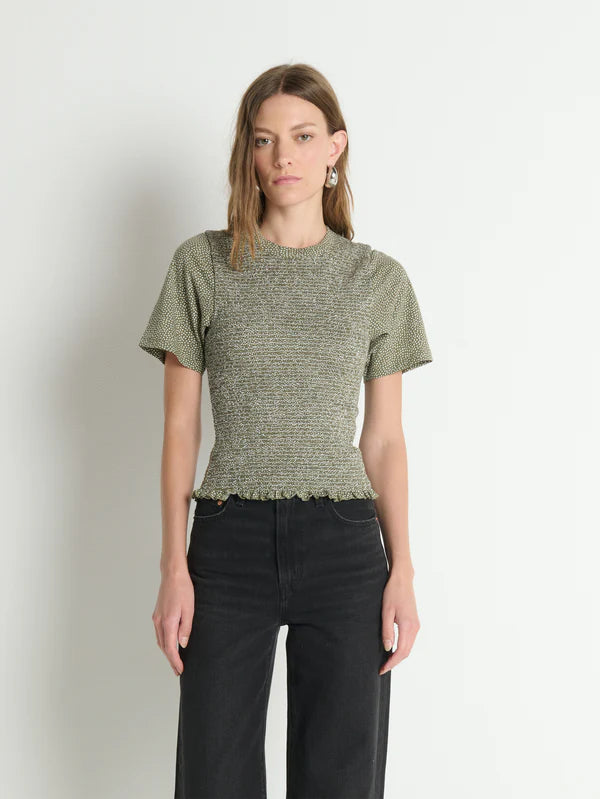NATION LTD. Olivia Smocked Tee- Tossed Petals