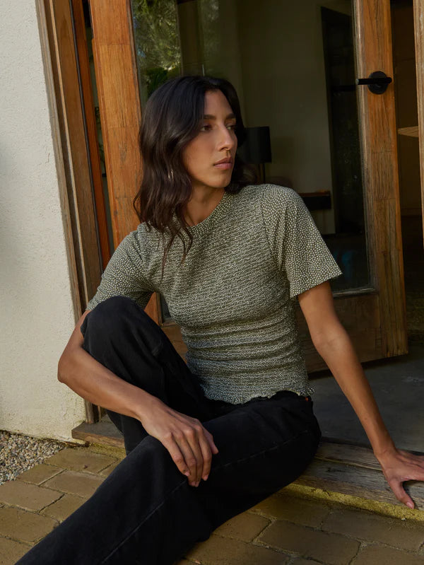 NATION LTD. Olivia Smocked Tee- Tossed Petals