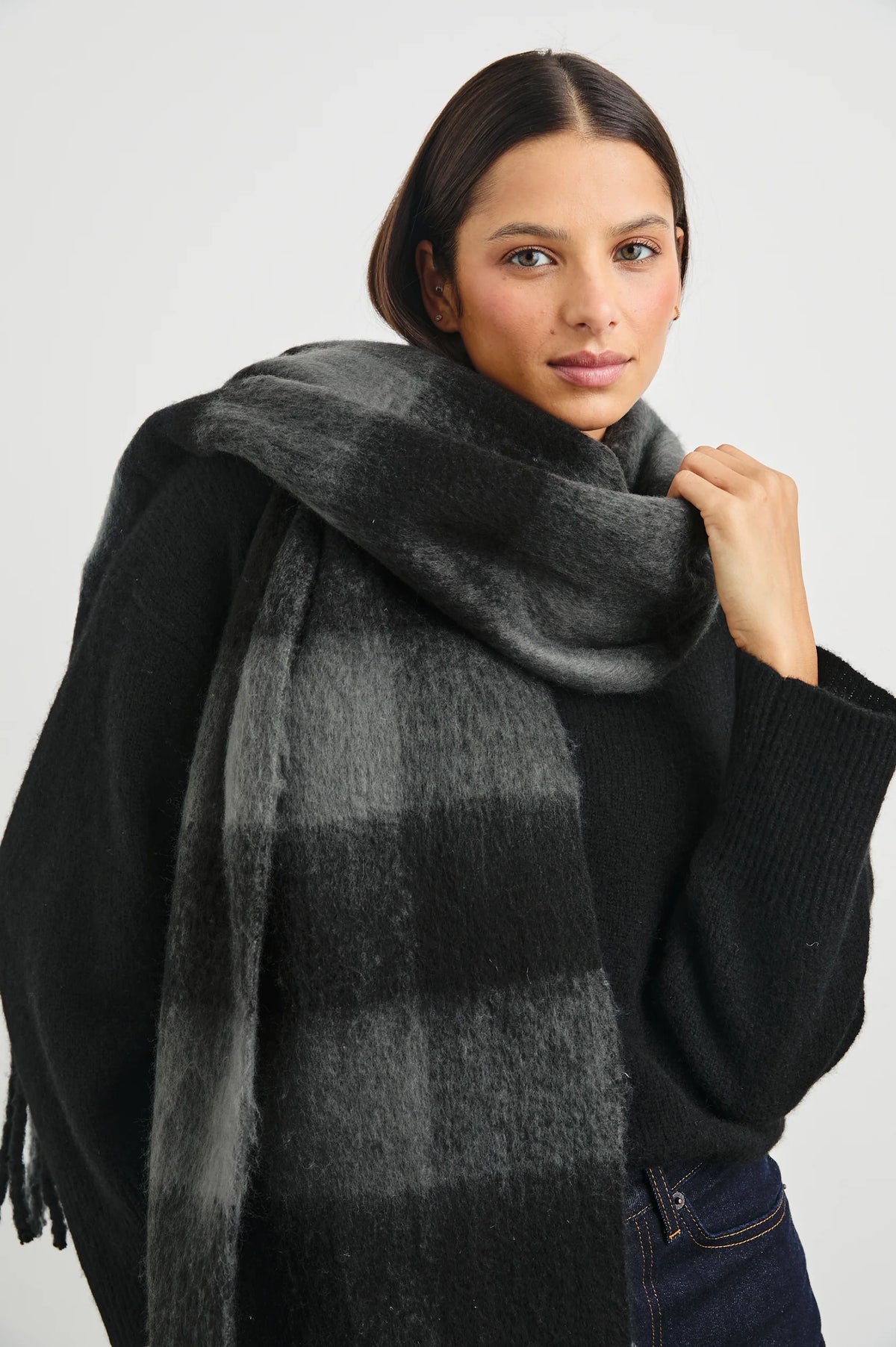 Rails Oslo Scarf Charcoal Black