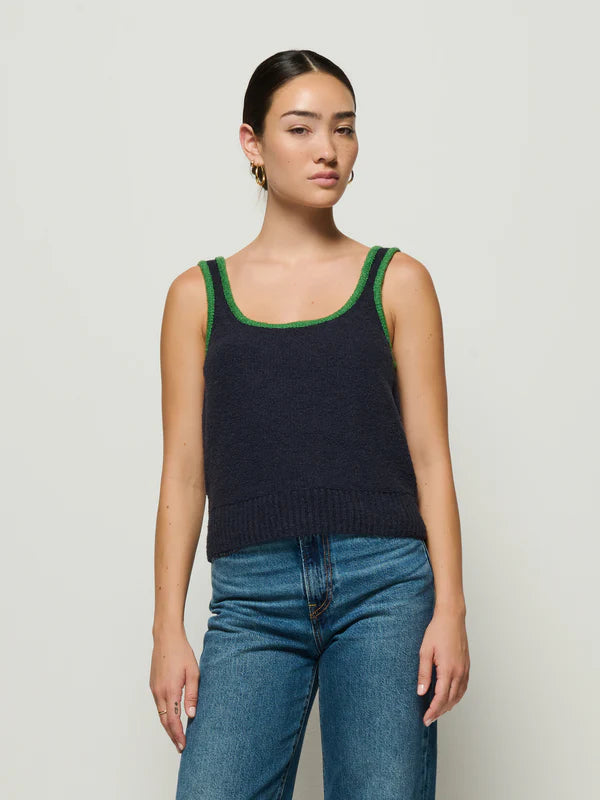 Nation LTD. Peggy Sue Sweater Tank Navy