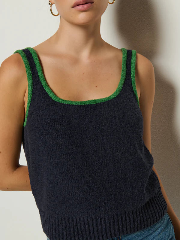 Nation LTD. Peggy Sue Sweater Tank Navy