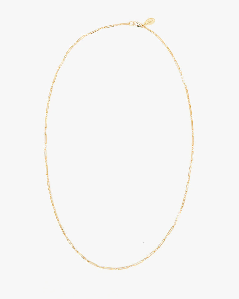 Clare V. Paperclip Charm Chain 14k Gold Vermeil