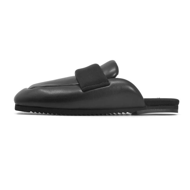 ROAM ROAM PUFFY LOAF MULE BLACK VEGAN LEATHER