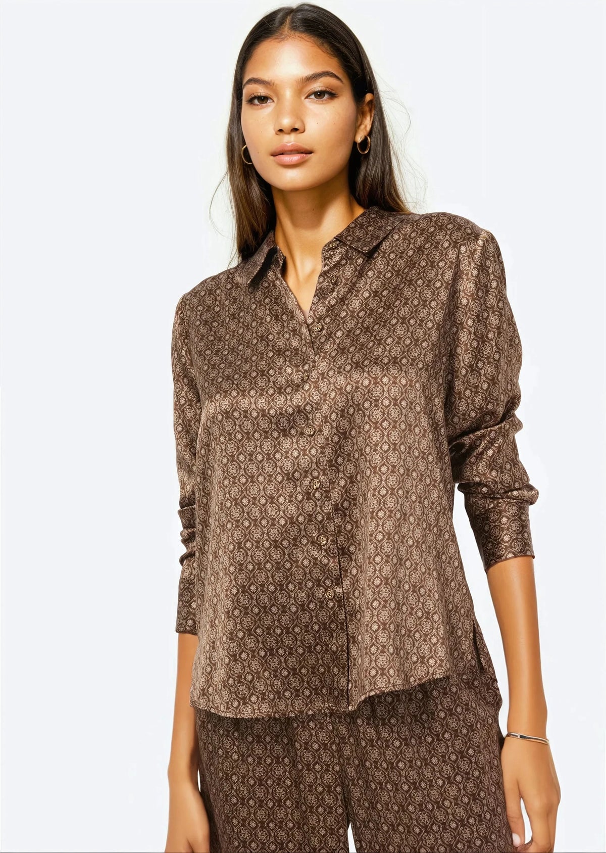 Cami Nyc VERONIQUE BLOUSE CHICORY MOSAIC