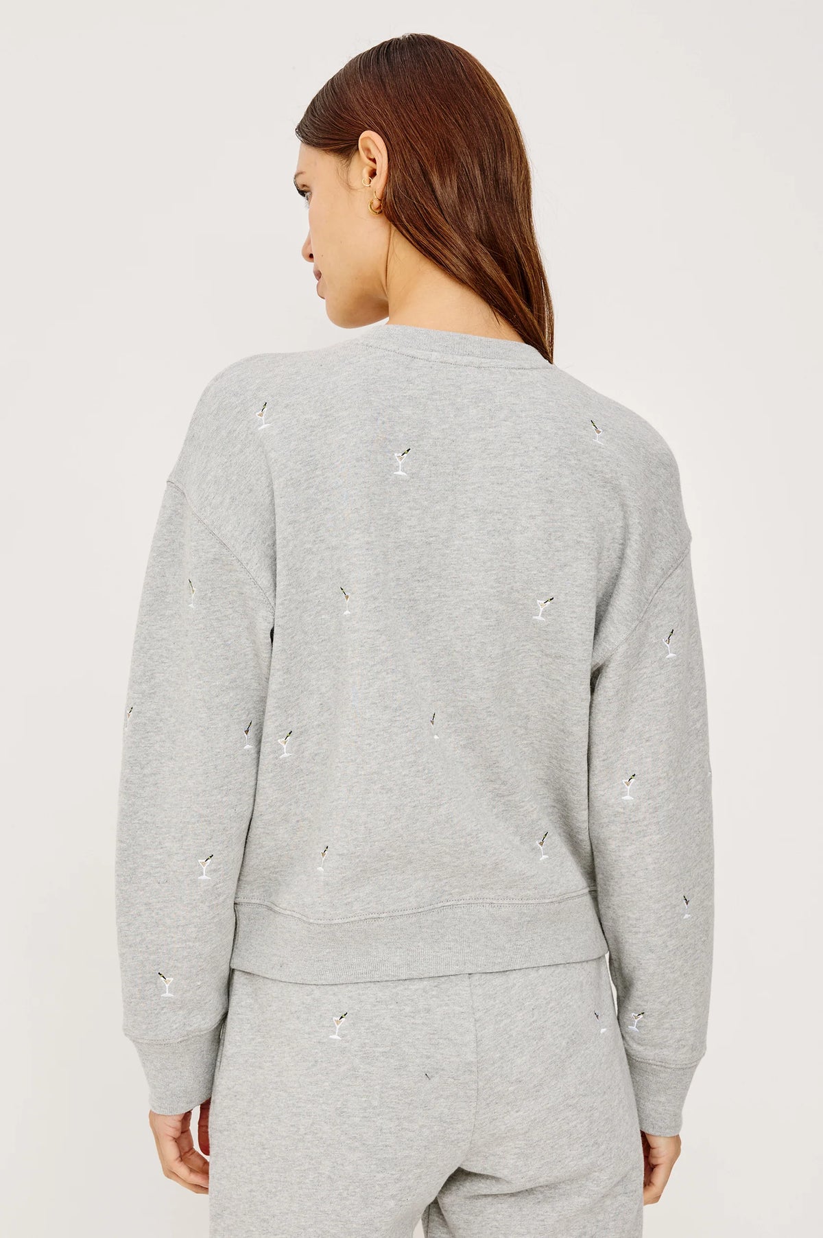 Rails Ramona Sweatshirt Heather Grey Martini Embroidery