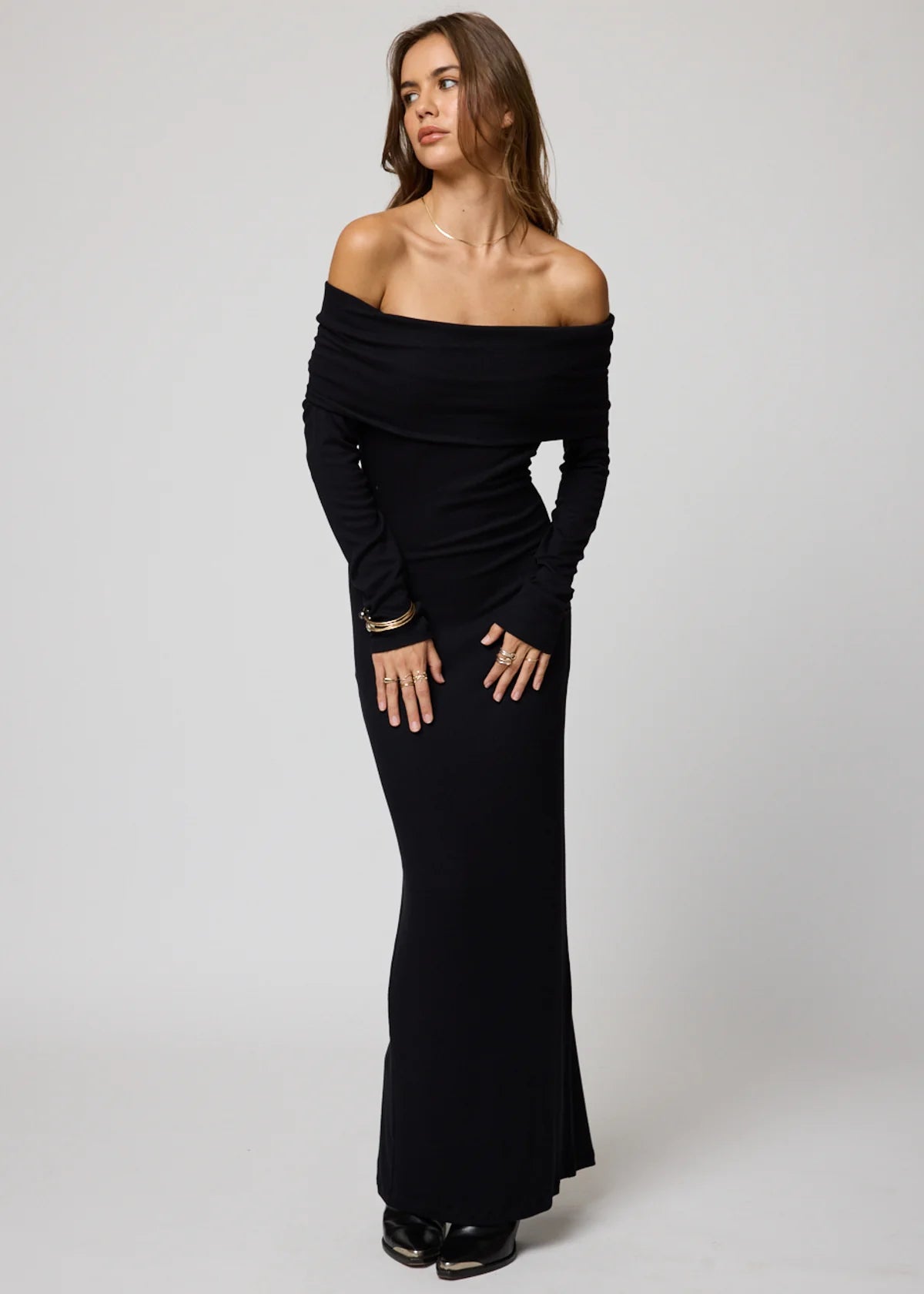 Stillwater RIB LONG SLEEVE PALOMA MAXI DRESS