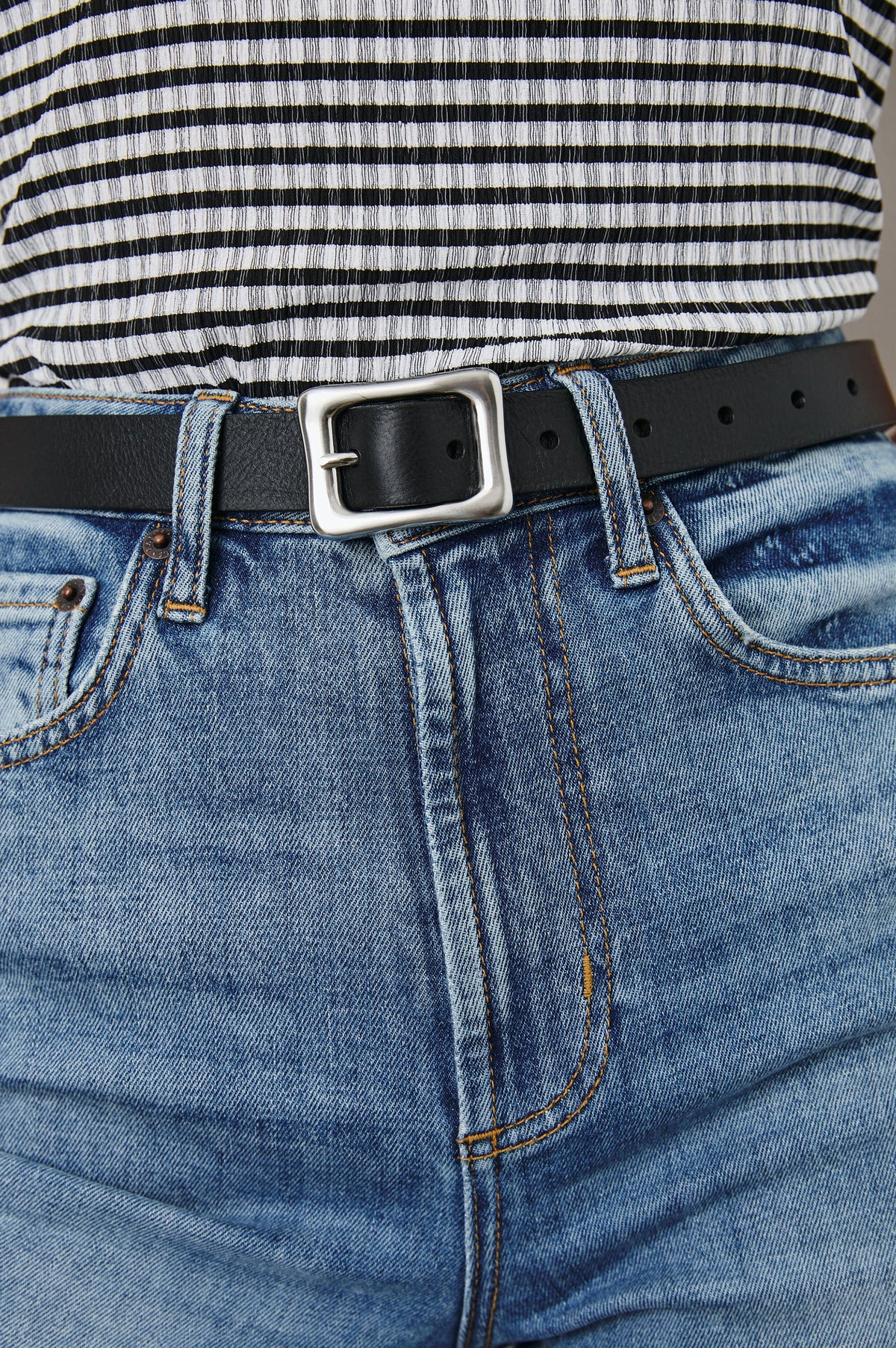 Remi Belt Black Silver