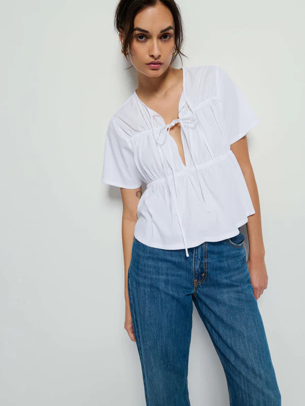 NATION LTD ROBIN BLOUSE WHITE