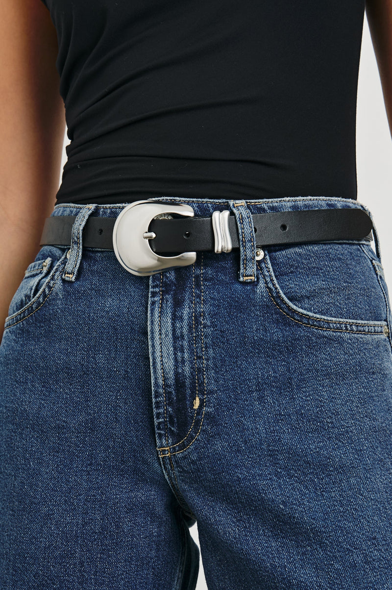 Rails Rodeo Belt Black Silver