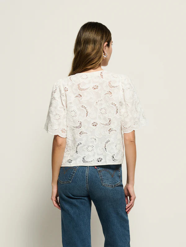Nation Ltd Rosalyn Tie Top White