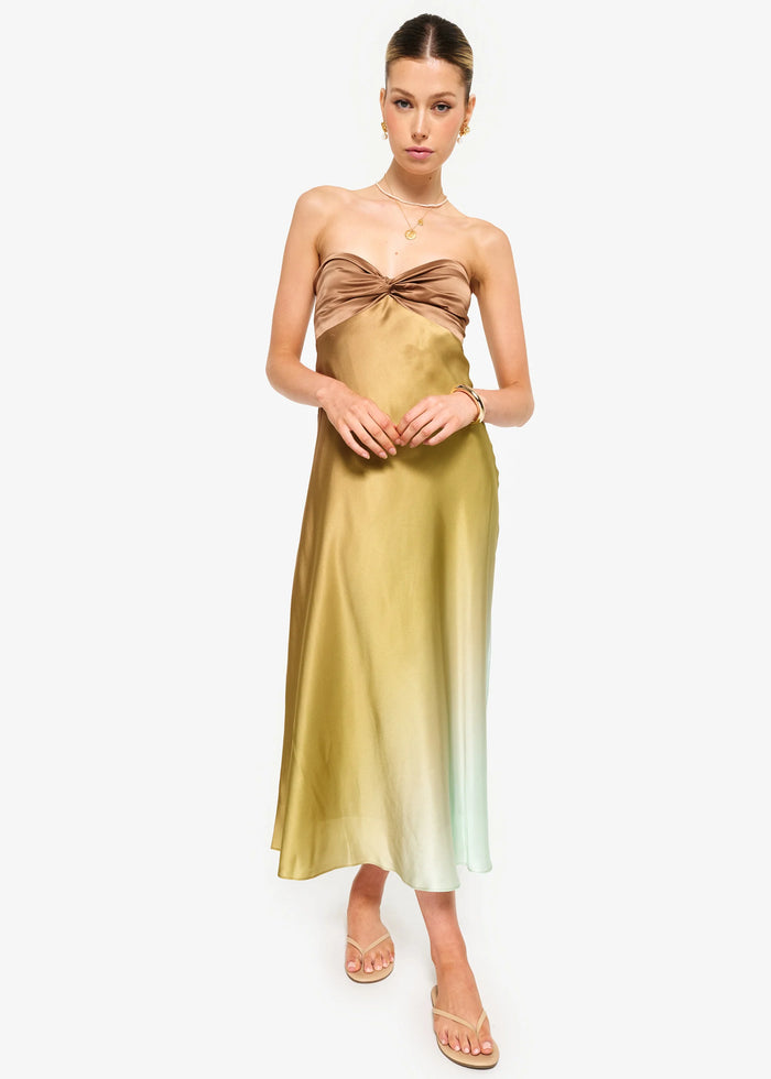CAMI NYC AVEIRO STRAPLESS DRESS OASIS OMBRE