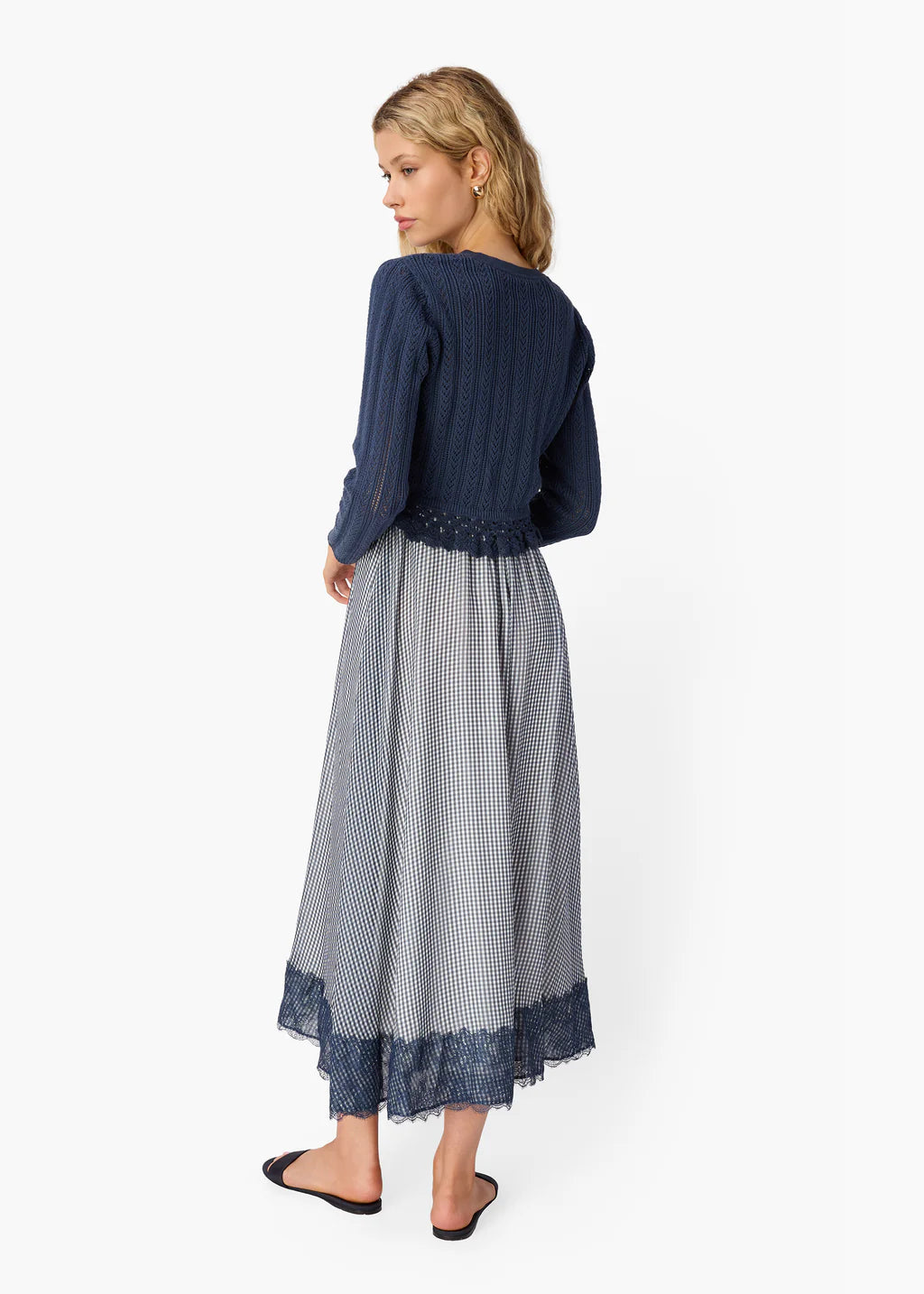 Cami NYC Lilibeth Pointelle Cardigan Moody Blue