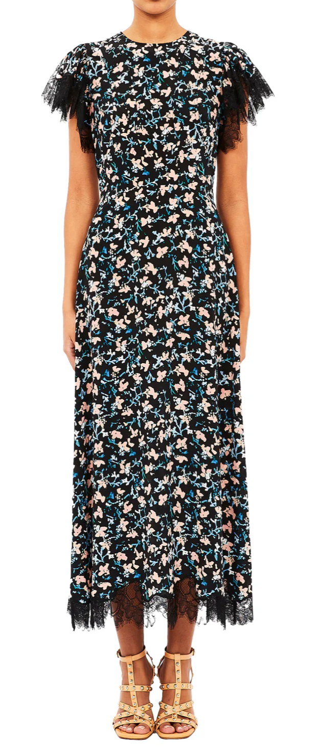 Ulla Johnson Renee Cape Sleeve Dress in Nocturne