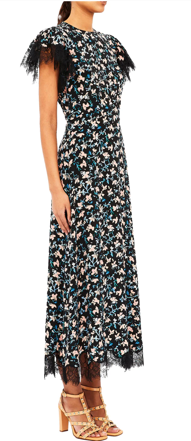 Ulla Johnson Renee Cape Sleeve Dress in Nocturne