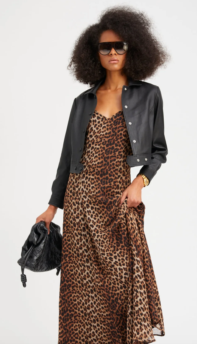 SPRWMN BLACK LEATHER HARDY JACKET