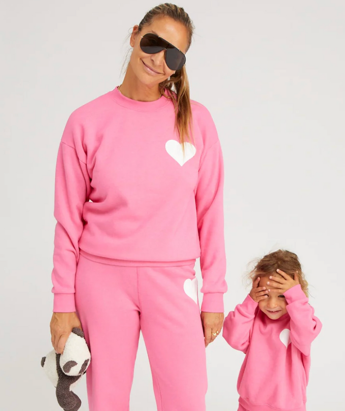 SPRWMN Heart Sweatshirt Peony