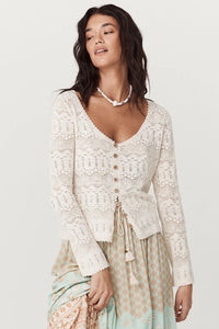 Spell SIESTA POINTELLE CARDIGAN Daisy