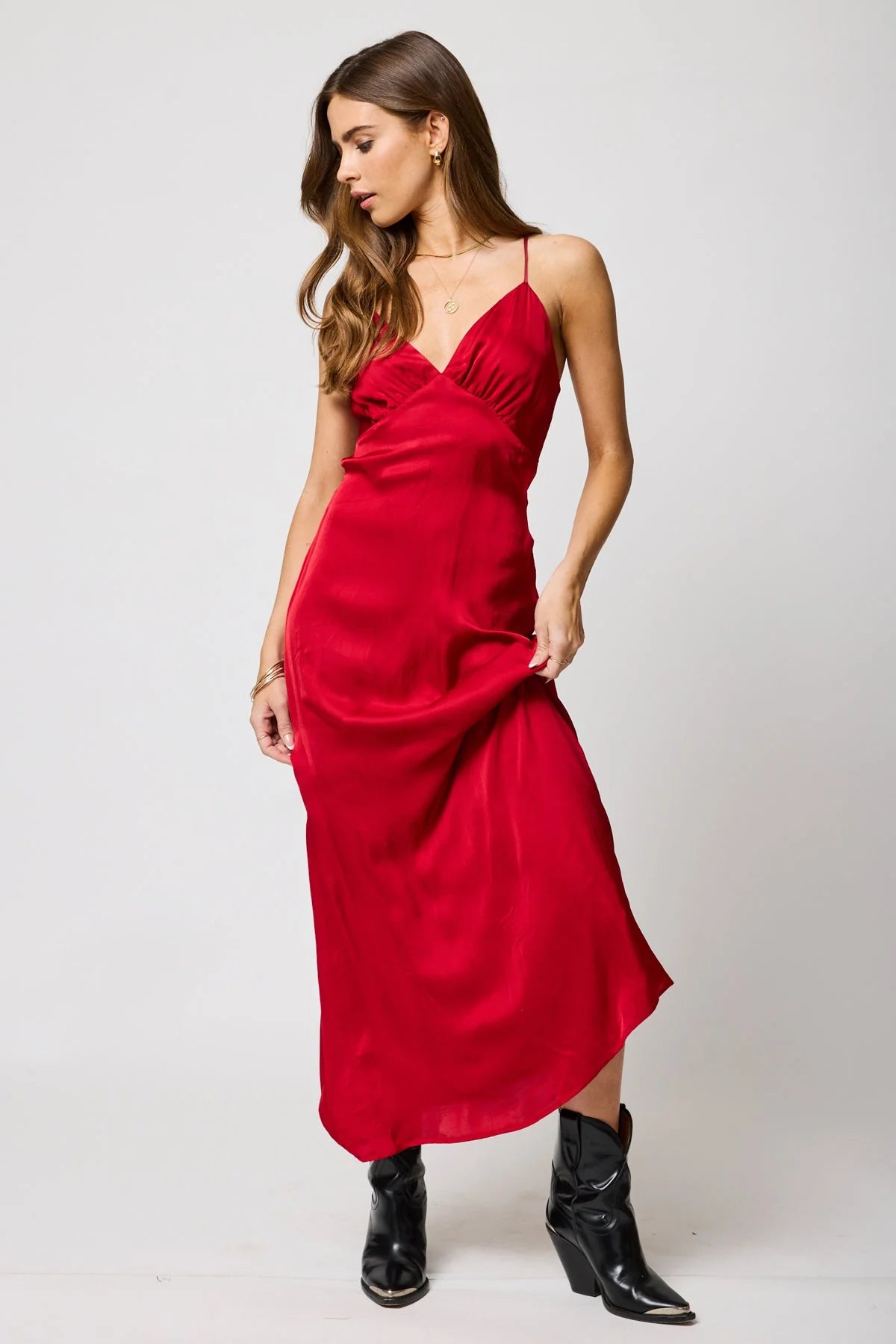 Stillwater SILKY LUCIA MAXI DRESS Red