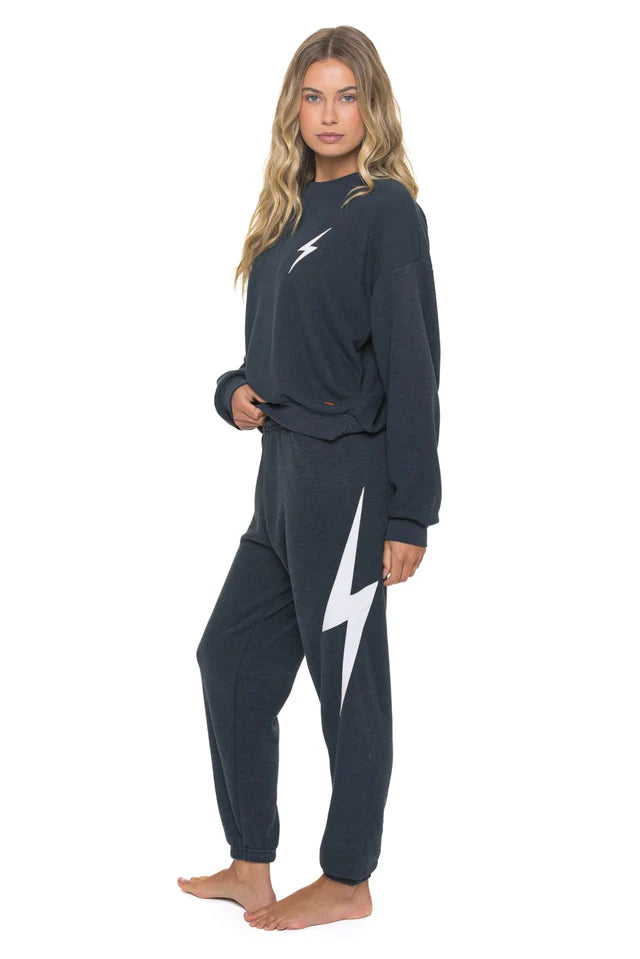 AVIATOR NATION BOLT STITCH SWEATPANTS - CHARCOAL