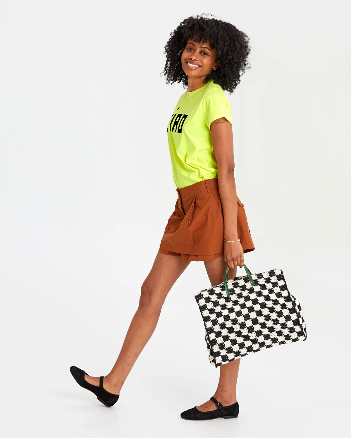 CLARE V. Summer Simple Tote Crochet Checkers