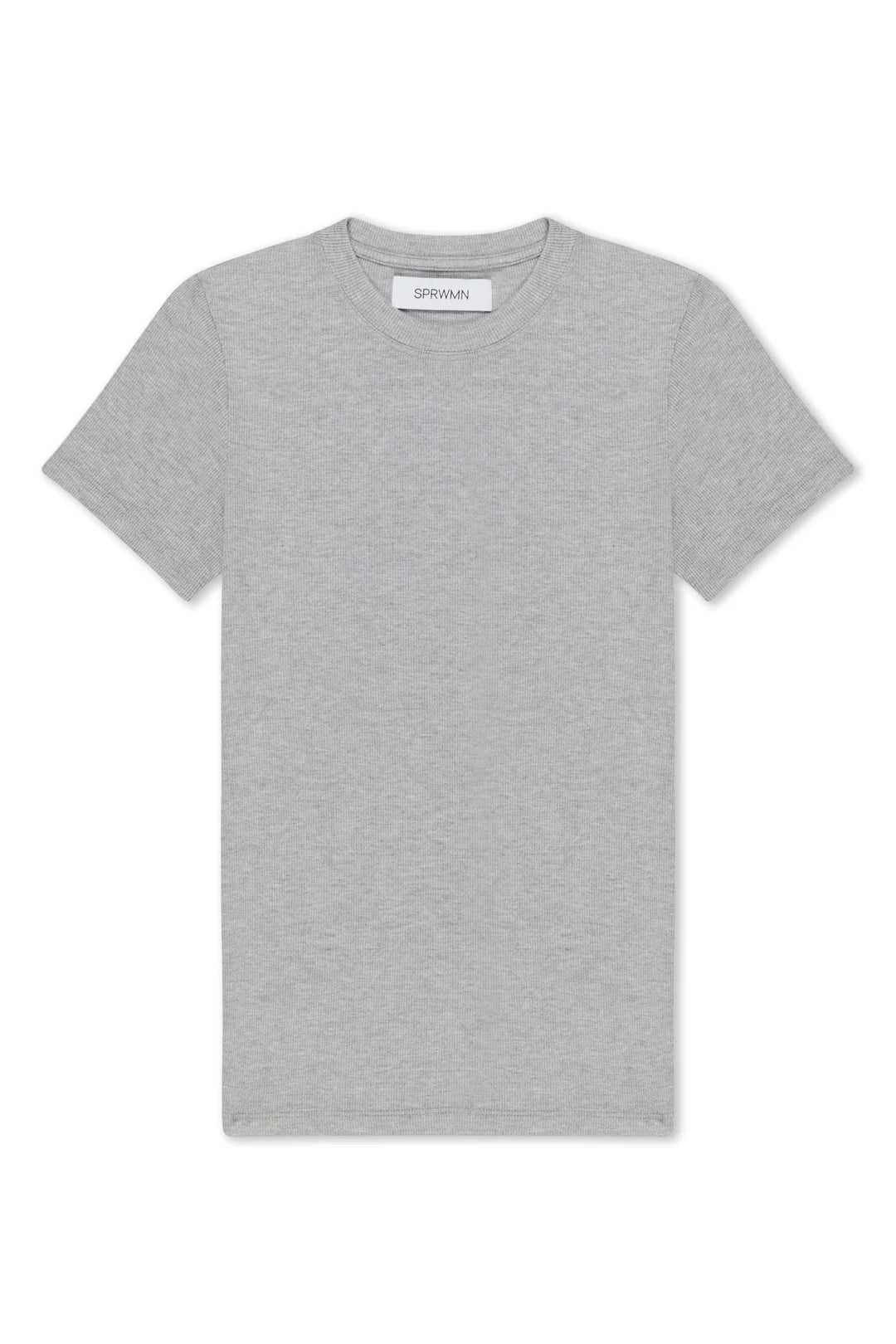 SPRWMN HEATHER GREY RIB BABY TEE