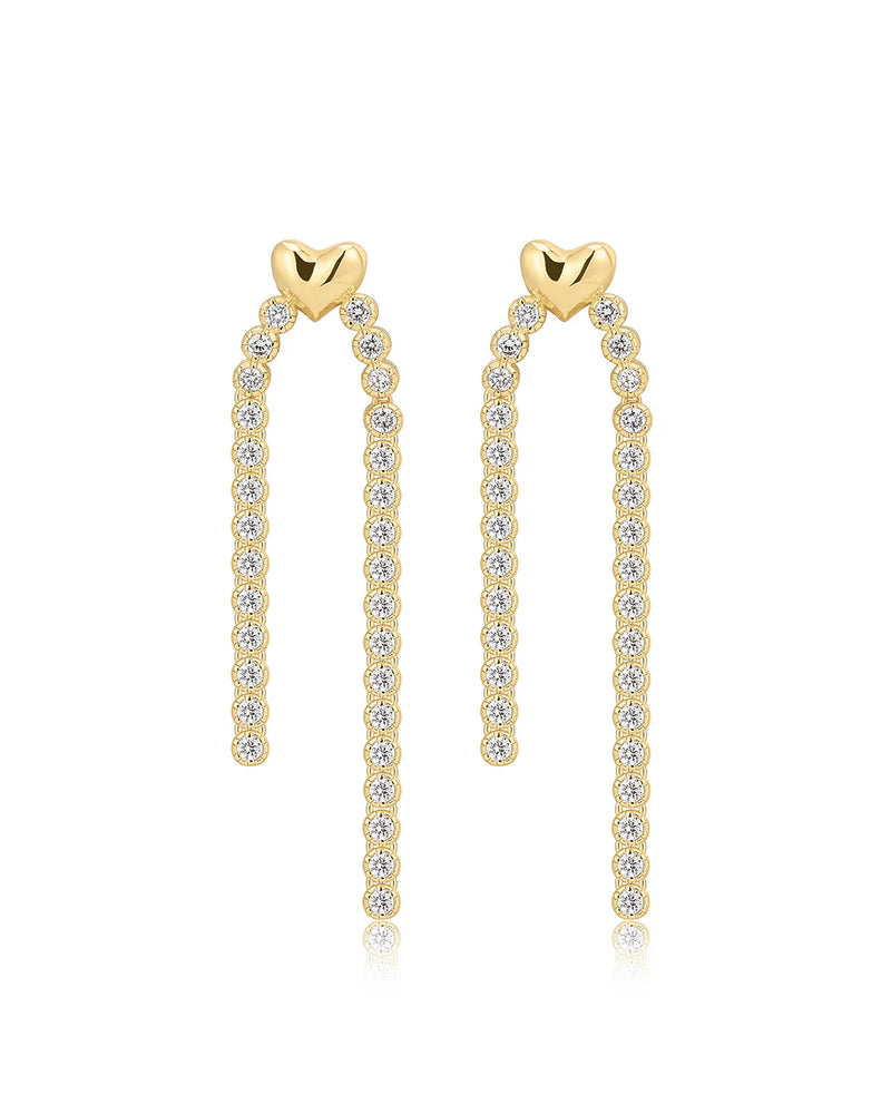 Luv Aj THE MOLTEN HEART CASCADING STUDS Gold