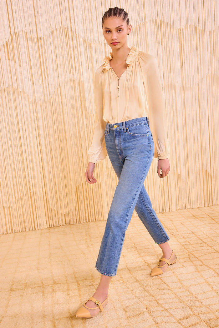 Ulla Johnson The Agnes Cropped Jean  Danube
