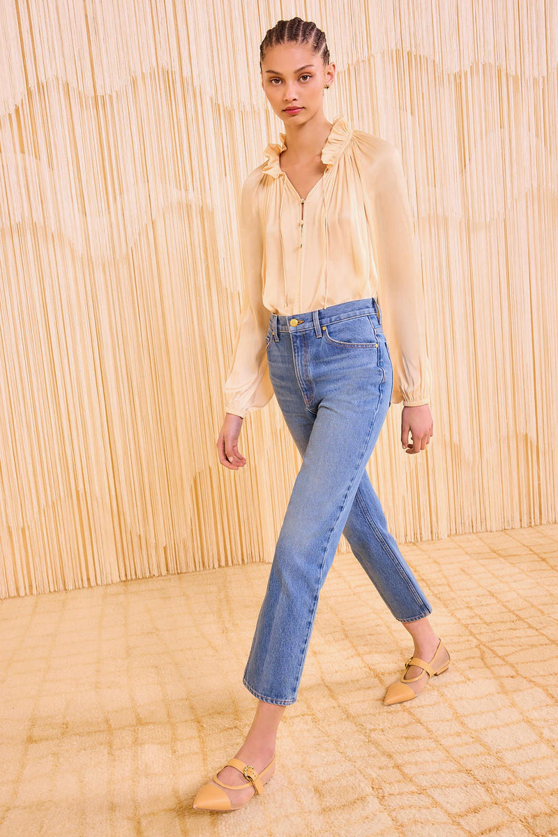Ulla Johnson The Agnes Cropped Jean  Danube