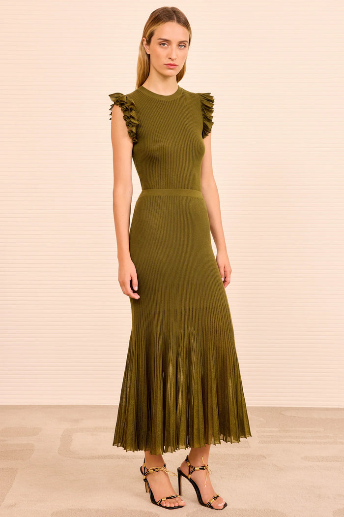 Moussy Vera Midi Skirt - Olive