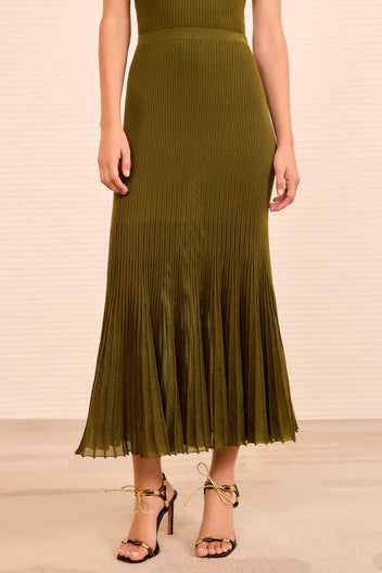 Moussy Vera Midi Skirt - Olive