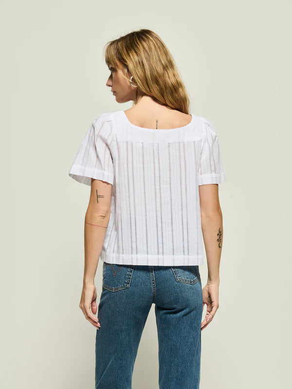 NATION LTD. Vanity Tie Top White