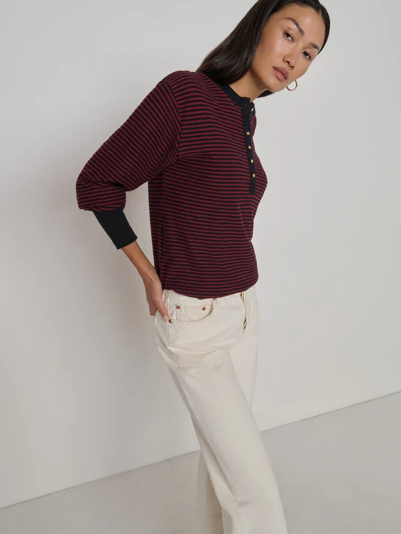 Nation LA Victoria HenleyMini Truffle Stripe