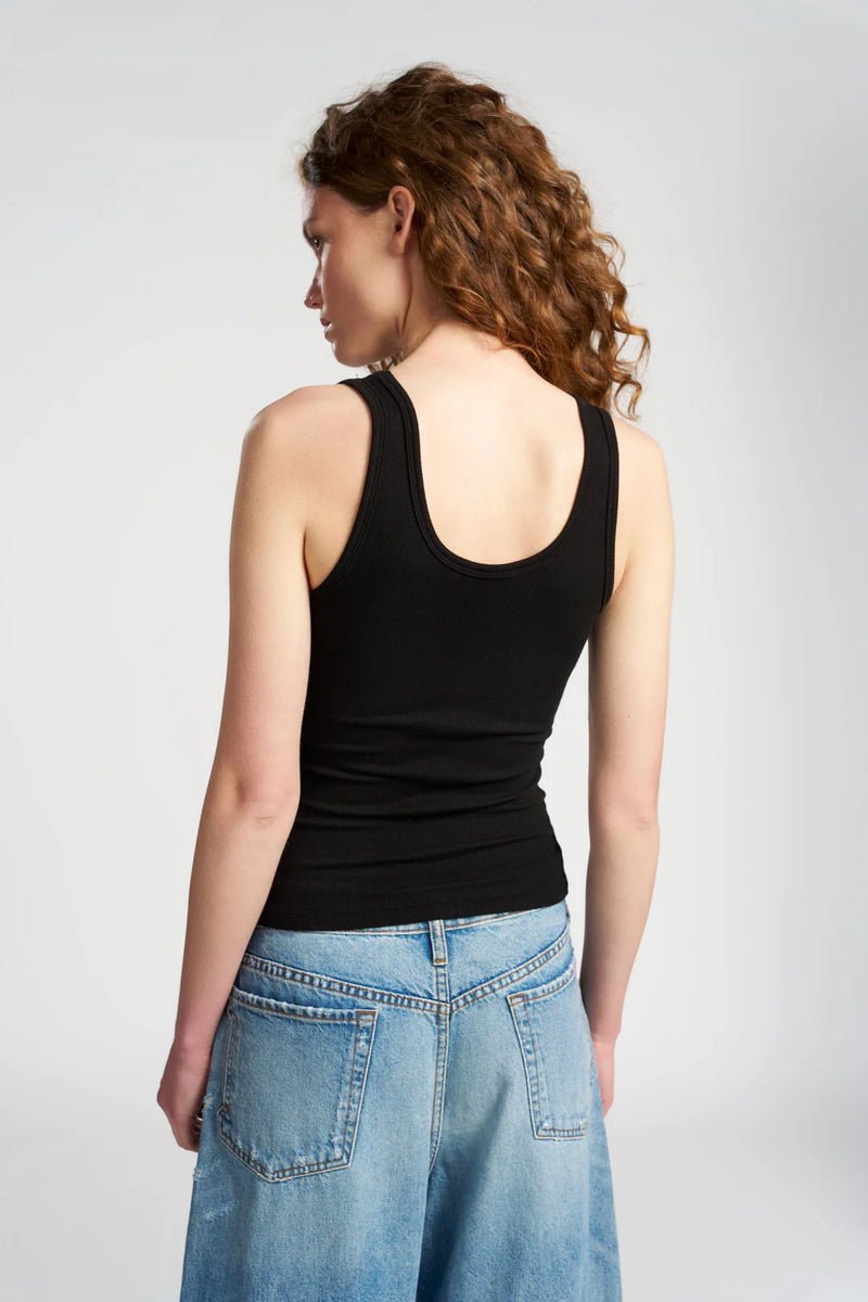 Cotton Citizens VERONA SCOOP TANK Jet Black