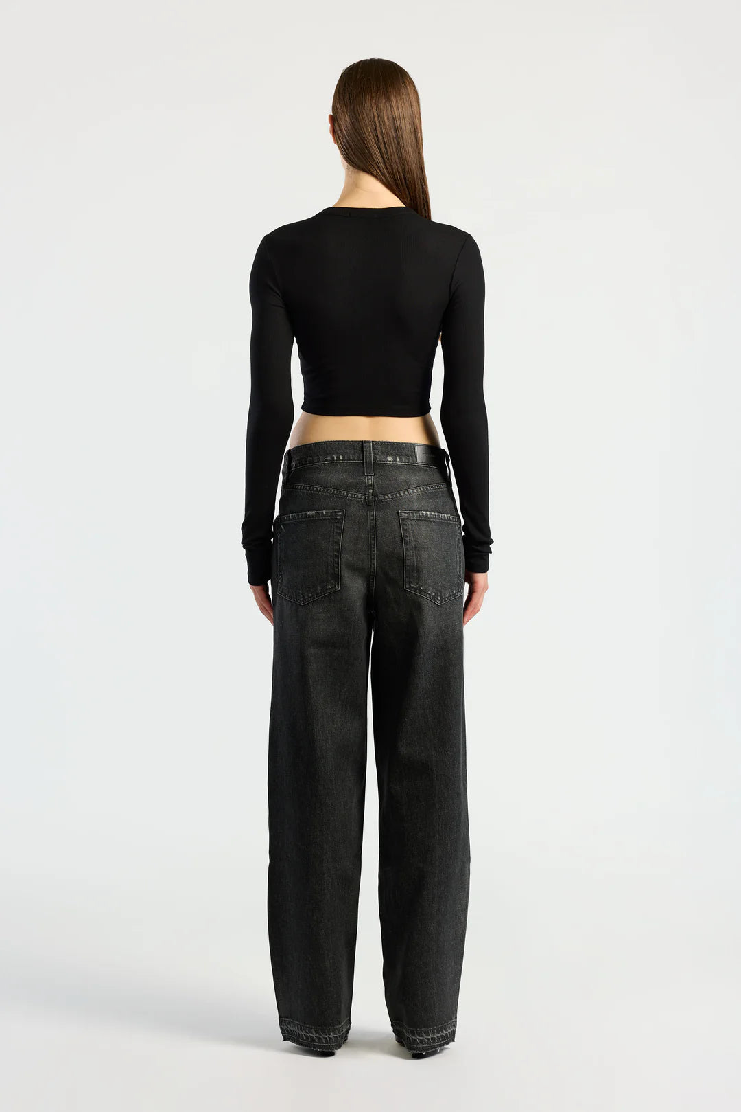 Cotton Citizen VERONA CROP SHIRT Jet Black