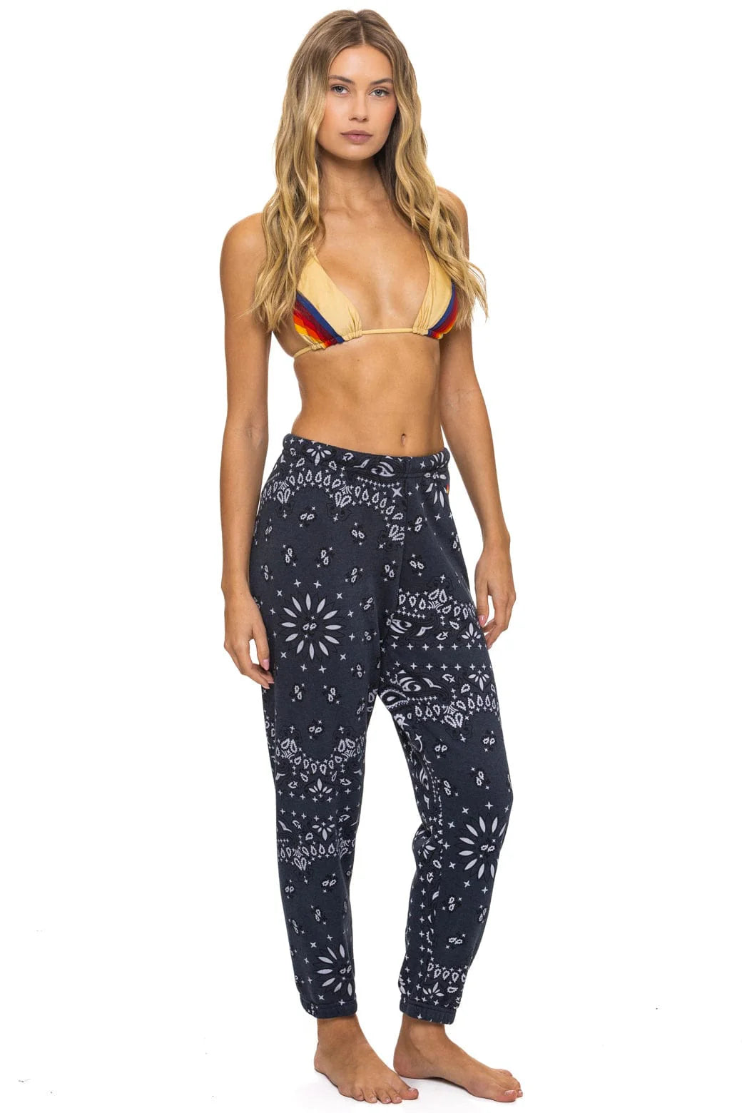 Aviator Nation BANDANA SWEATPANTS - CHARCOAL
