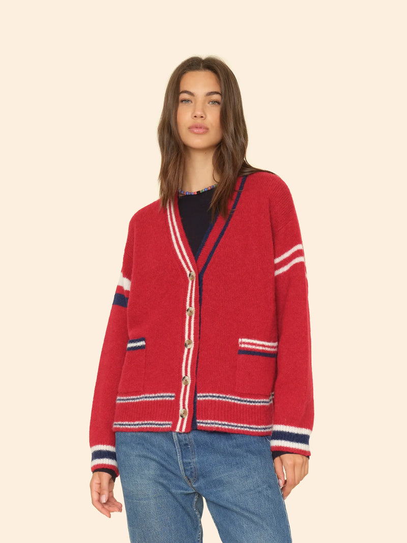 Xirena Red Blue Carey Cardigan