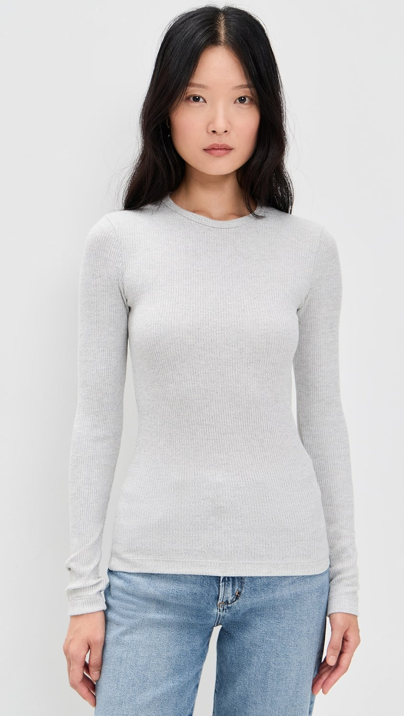 AGOLDE Delphi Slim Tee Brushed Heather Grey