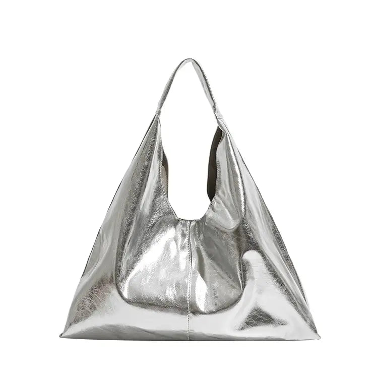 SOOK STAINABLE Metallic Silver Unisex Shopping Tote Bag