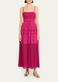 ULLA JOHNSON sadore Eyelet A-Line Maxi Dress RUBY