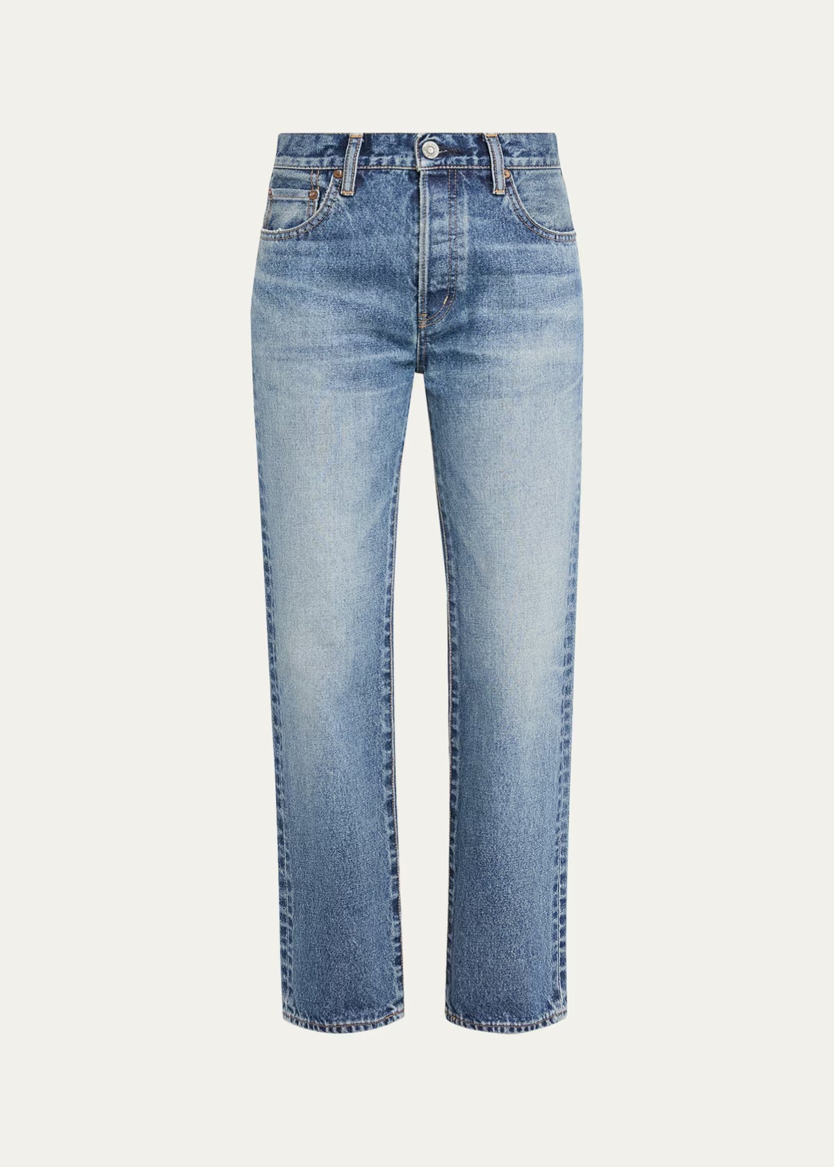 Moussy Wythe Mid-Rise Straight-Leg Jeans