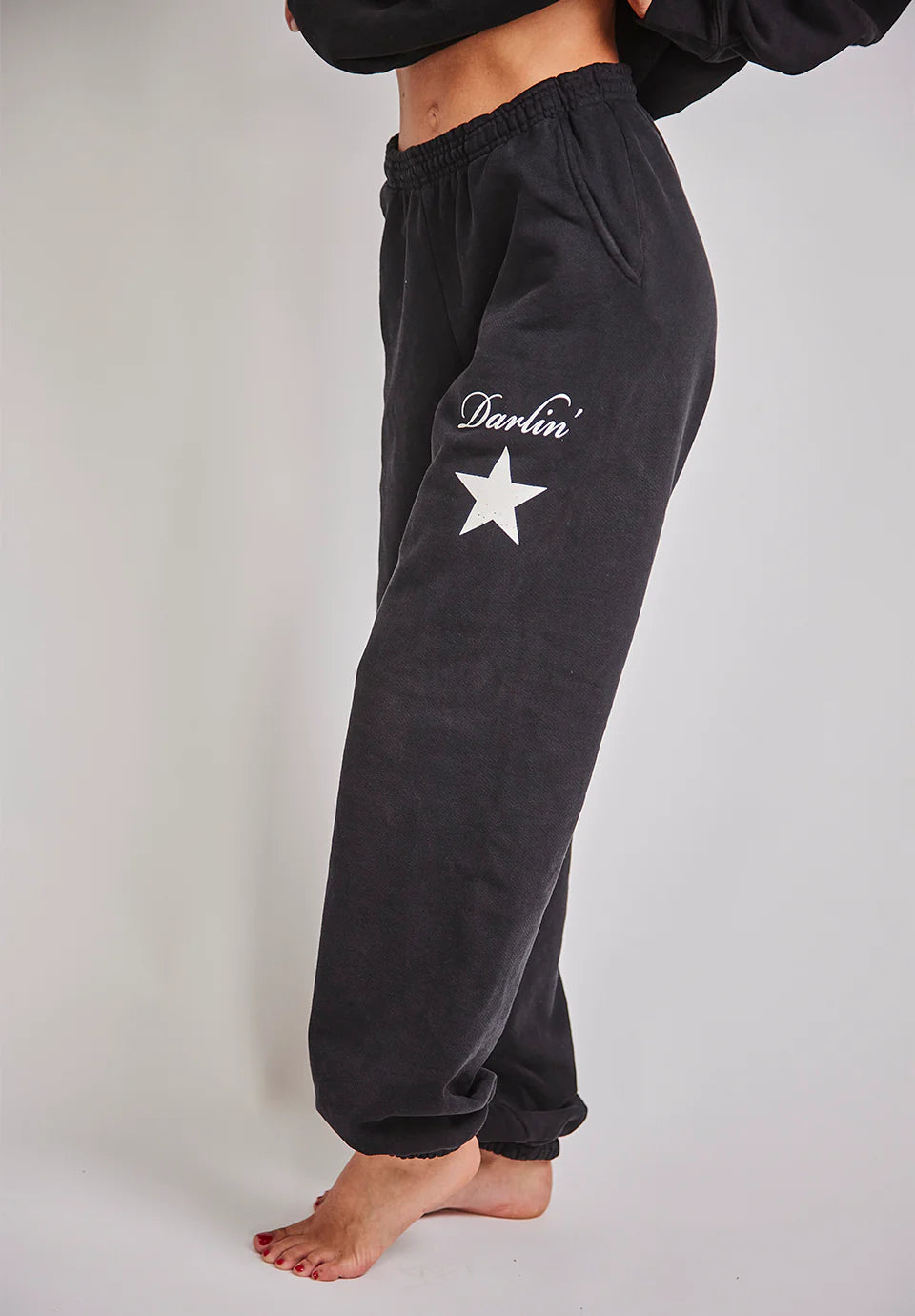 Darlin' HEAVY SWEATPANTS - BLACK