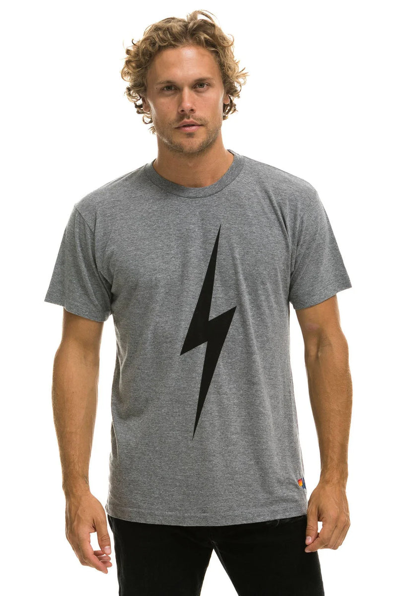 AVIATOR NATION BOLT TEE - HEATHER GREY