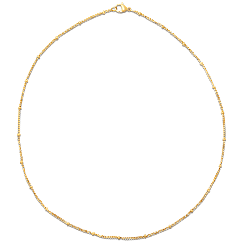 Ellie Vail Jewelry - Ellie Vail - Helsa Dainty Beaded Chain Necklace - Gold