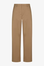 SPRWMN Khaki Straight Leg Trousers